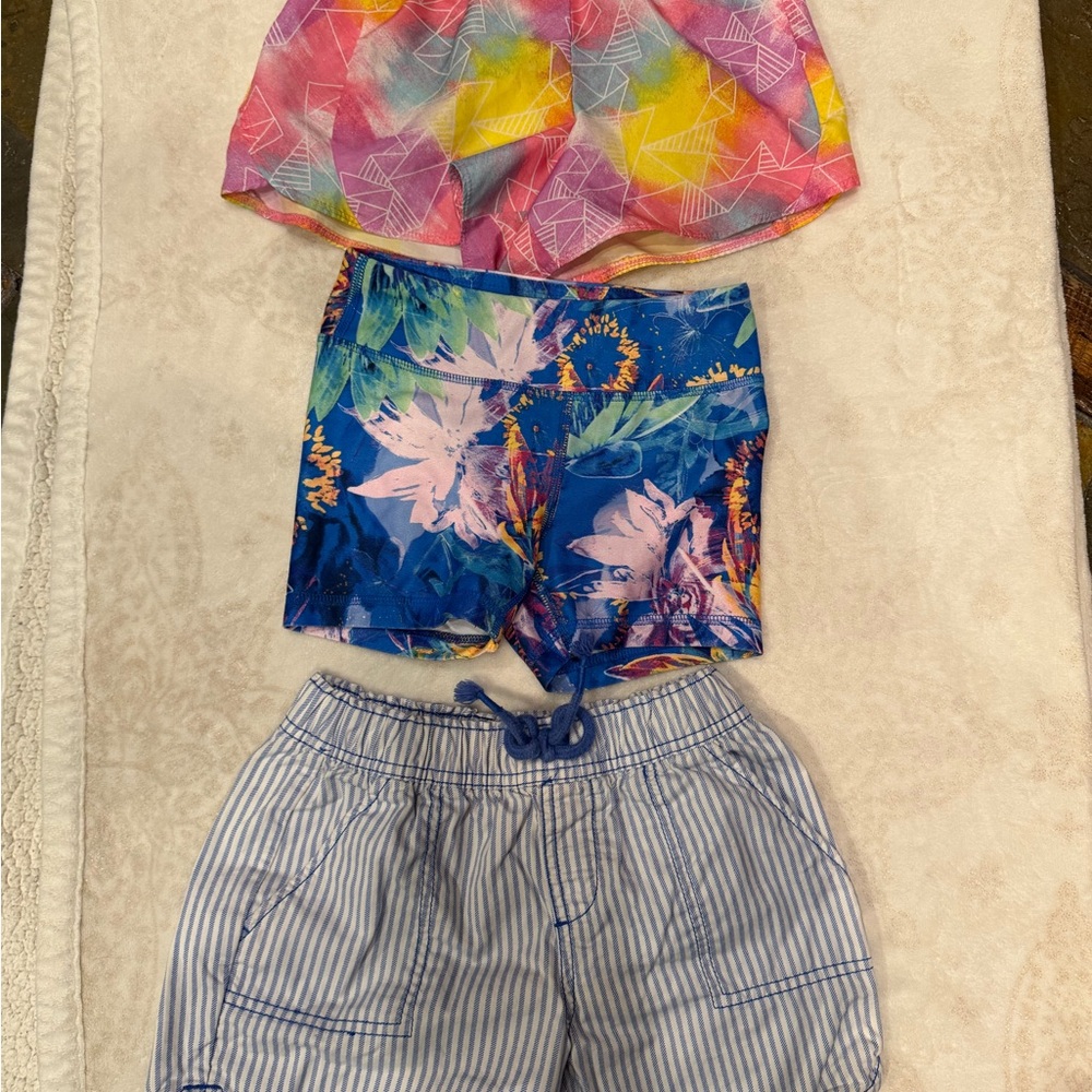 GAP Kids Blue and White Striped Shorts